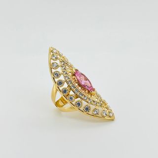 LANZADERA XXL PIEDRA ROSA 18K