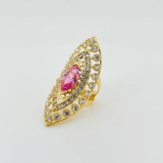 LANZADERA XXL PIEDRA ROSA 18K