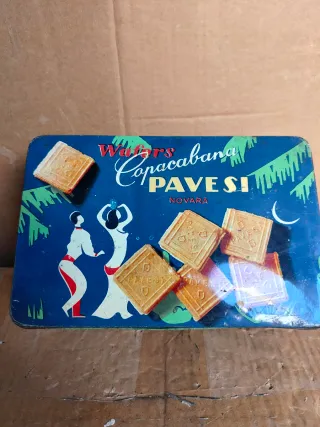 Scatola Latta Vintage Pavesini Copacabana