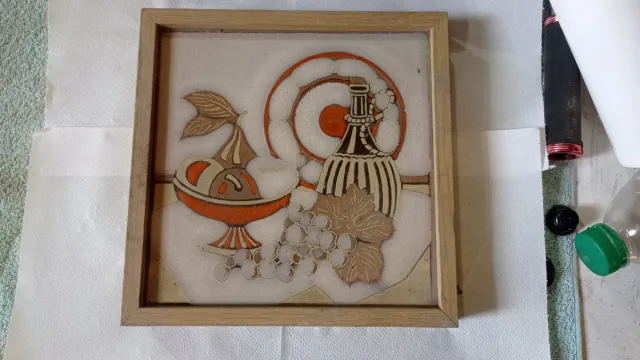 Quadre de ceràmica tipus bodegó.