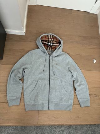 Sudadera Burberry Gris con Capucha