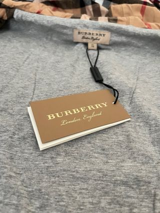 Sudadera Burberry Gris con Capucha