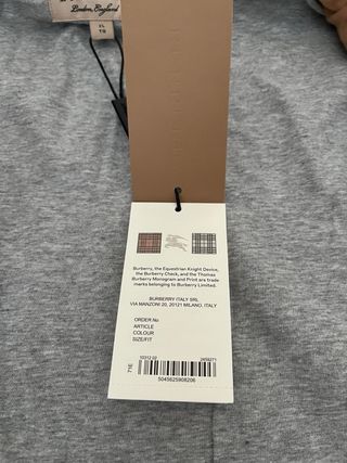 Sudadera Burberry Gris con Capucha