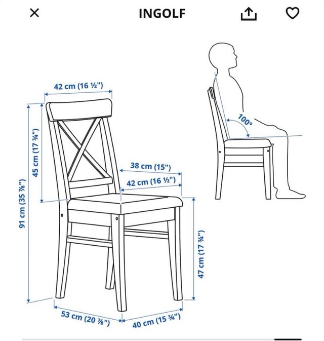 Silla Ingolf Ikea Madera