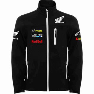 CHAQUETA MOTO CORTAVIENTOS SOFTSHELL TIPO HONDA