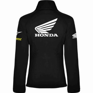CHAQUETA MOTO CORTAVIENTOS SOFTSHELL TIPO HONDA