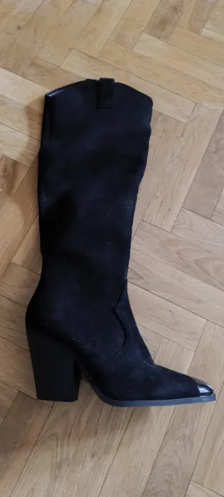 Botas altas cowboy ante negro