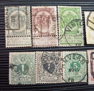 Antiguos sellos de Bélgica
