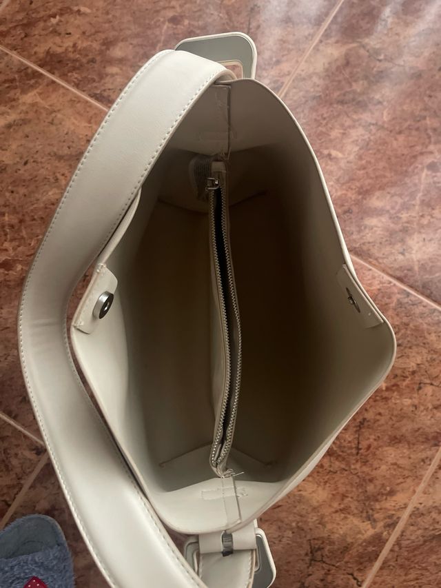 Bolso Tote Beige/Blanco