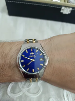 Reloj Orient Automático Azul y Dorado