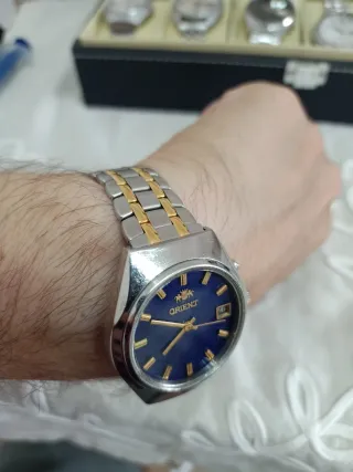 Reloj Orient Automático Azul y Dorado
