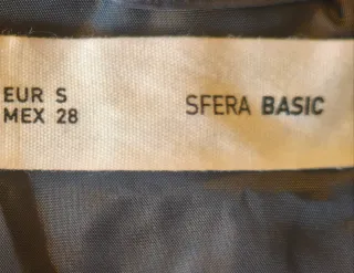 Parka corta Sfera negra talla S