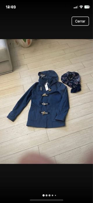 Parka New Only con etichetta e foulard in regalo