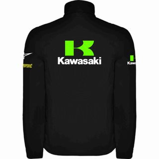 CHAQUETA MOTO CORTAVIENTOS SOFTSHELL TIPO KAWASAKI