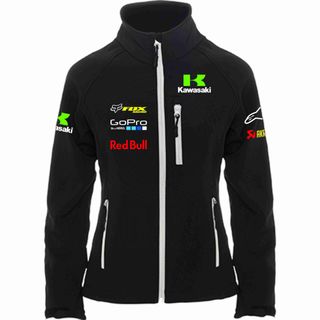 CHAQUETA MOTO CORTAVIENTOS SOFTSHELL TIPO KAWASAKI