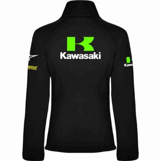 CHAQUETA MOTO CORTAVIENTOS SOFTSHELL TIPO KAWASAKI
