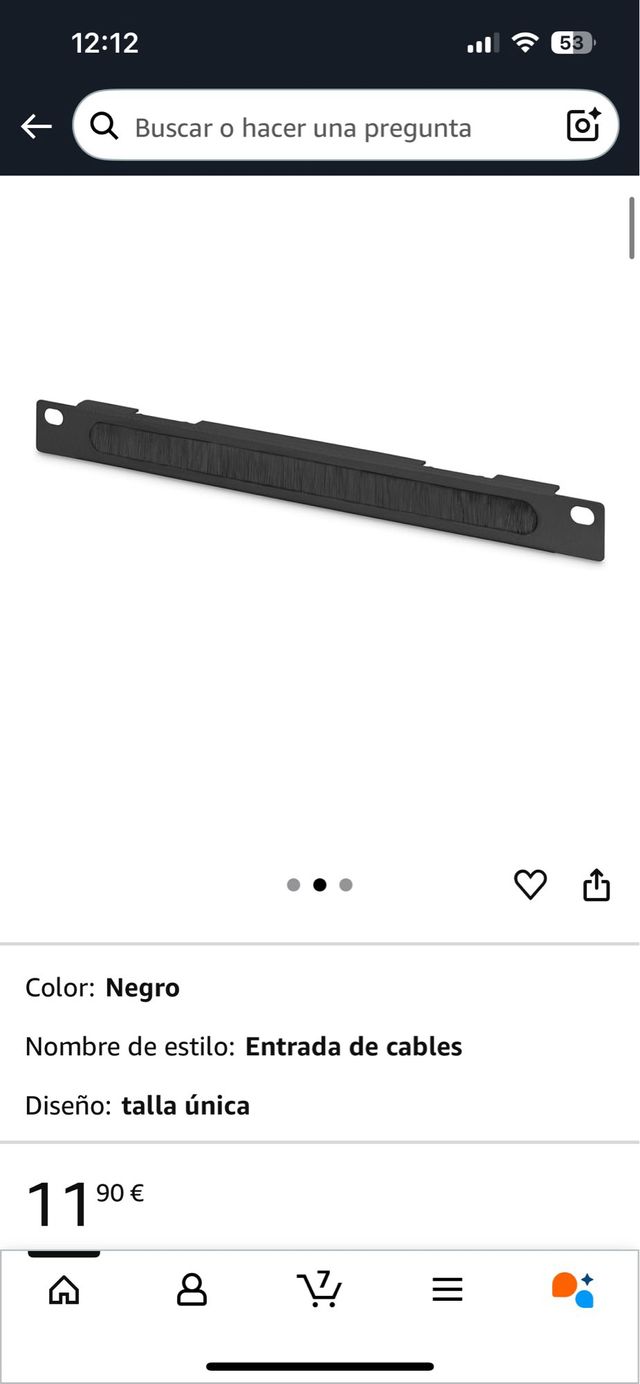 DIGITUS Entrada de Cables 10'' con Tira de Cepillo