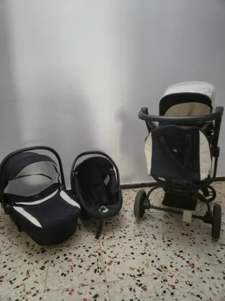 Trio Paseo Cam: Silla, Capazo y Grupo 0 con bolso.