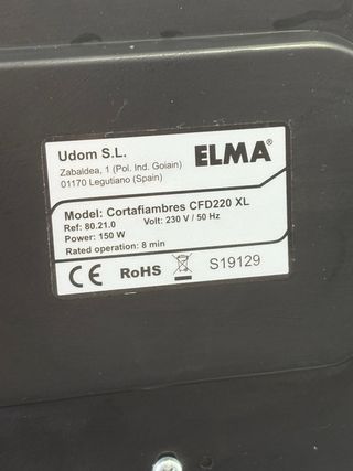 Máquinas Cortafiambres Elma CFD 220 XL