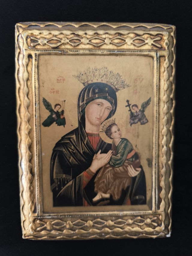 Icono Virgen con Niño y Ángeles