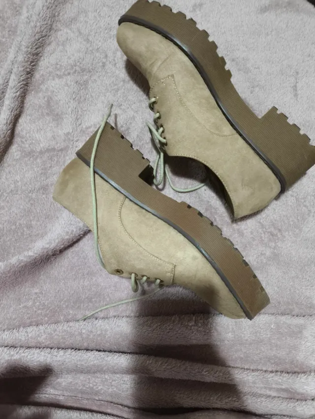 Zapatos ante beige/marrón