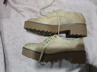 Zapatos ante beige/marrón