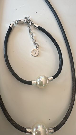 Conjunto collar y pulsera Majorica perla
