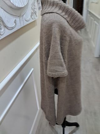 Jersey mujer cuello alto beige talla L