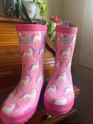 Chubasquero y botas unicornio Hatley