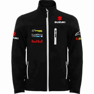 CHAQUETA MOTO CORTAVIENTOS SOFTSHELL TIPO SUZUKI
