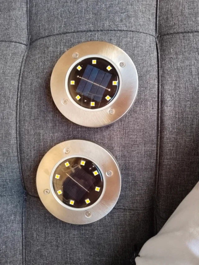 Lámparas LED Solares para Suelo x2