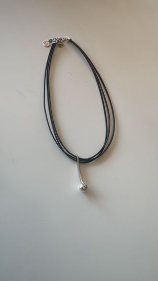 Collar Majorica Negro y Plateado