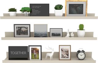 Juego 3 Estantes Pared Madera 90cm