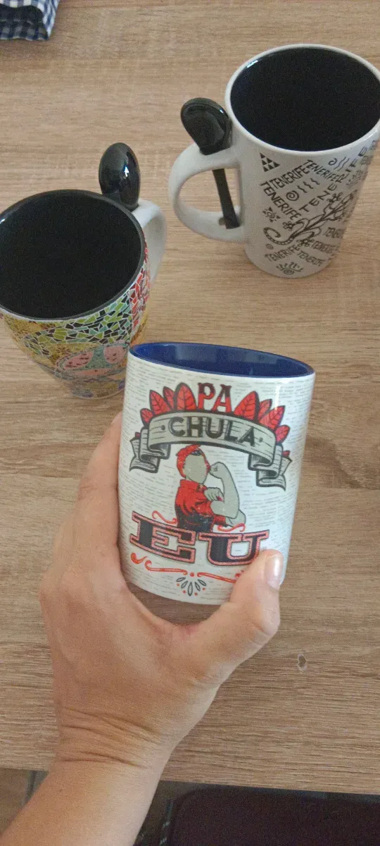 Colección 6 Tazas Cerámica con Cuchara