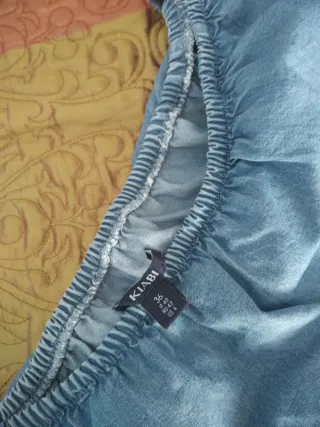 Vestido denim con volante