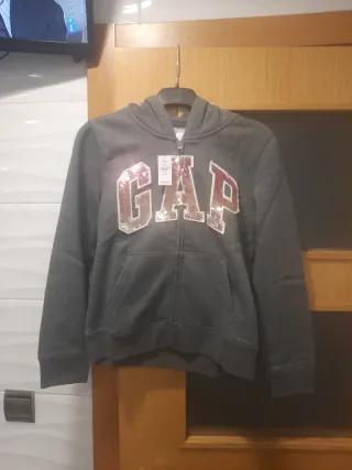 Sudadera GAP niña gris lentejuelas talla 14-16