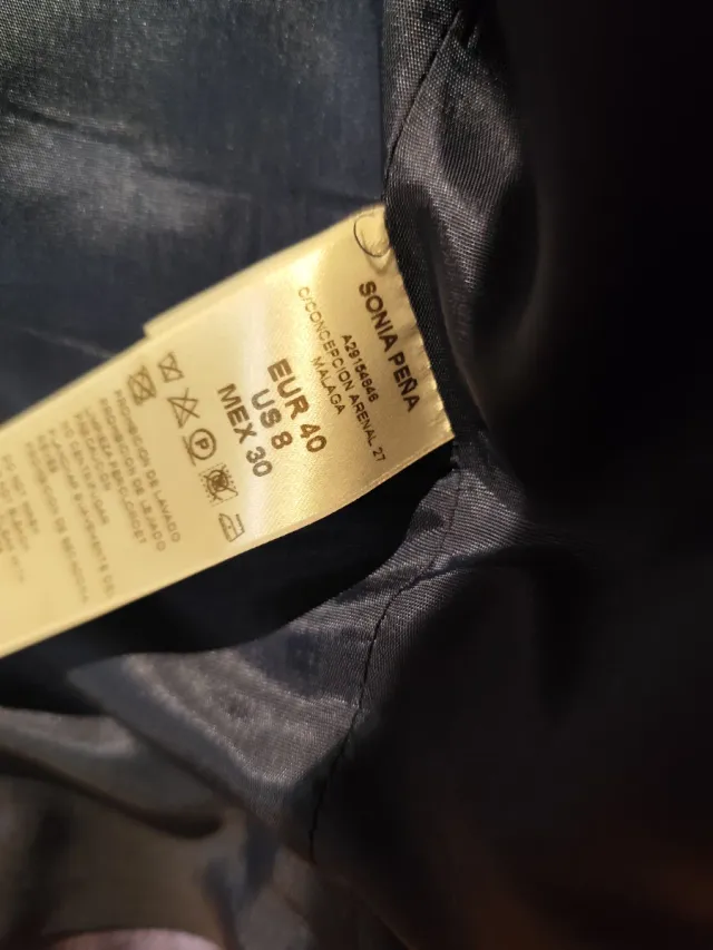 Vestido fiesta azul marino con chaquetilla