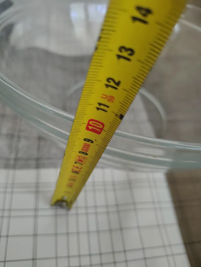 Ensaladera de cristal transparente