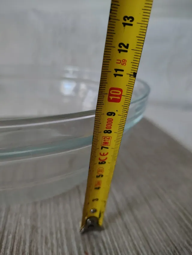 Ensaladera de cristal transparente