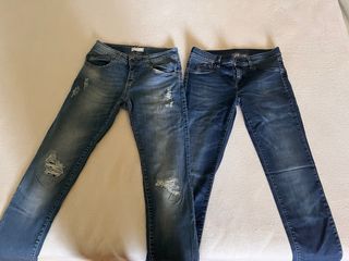 Jeans donna strappati blu