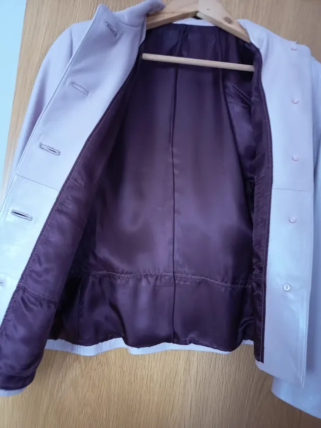 Cazadora Piel Rosa Talla 42