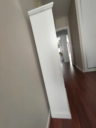 Zapatero Rústico Madera Gris y blanco