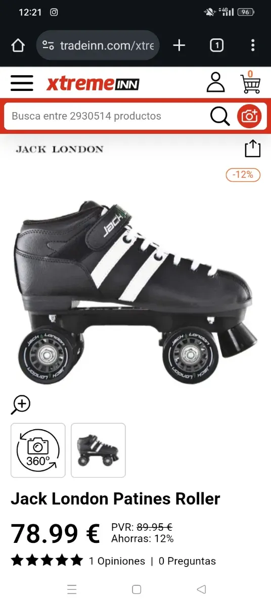 Patines de 4 ruedas negros