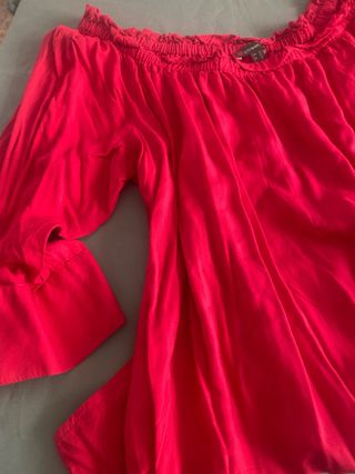 Blusa Street One sin hombros roja Talla L
