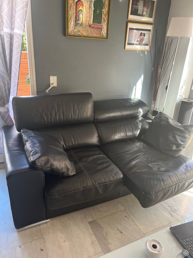 Sofá 3 plazas piel auténtica PEDRO ORTIZ