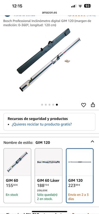 Nivel digital Bosch GIM 120