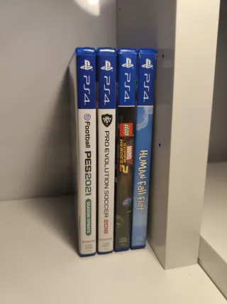 Pack 4 Juegos PS4: LEGO, Human Fall Flat, PES