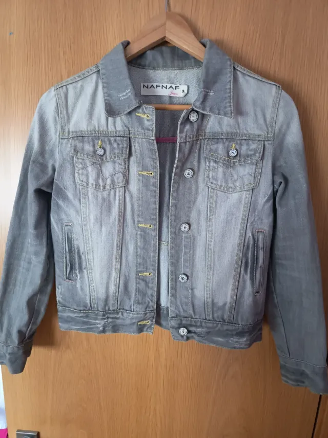 Cazadora vaquera NafNaf gris S