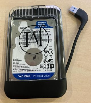 Disco duro usb retro WD Blue 500 Gb con Retrobat