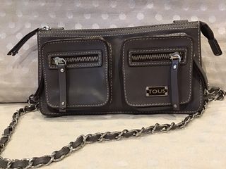 Bolso Tous Piel Marrón Grisáceo Bandolera